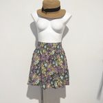 Frenchi Floral Purple smoked waist Skirt MEDIUM floral daisy Bohemian Photo 2