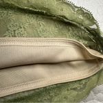 A Byer A. Byer Y2K Fitted Lace Tank Top. Size: Large. Sage Green w/ Cream Lining. Photo 5