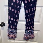 Cato Navy Blue Boho Print Pull On Wide Leg Pants size 18/20W Photo 5