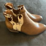 Pierre Dumas Women’s  Cow Print Tan/brown Bootie Size 7 New Without Tags Or Box Photo 1