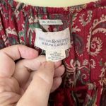 Denim & Supply Ralph Lauren Boho Red Paisley Peasant Top Size Large Photo 4
