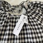 Topshop NWT Gingham Puff Sleeve Peplum Tie Back Crop Top Blouse US 8 UK 12 Photo 7