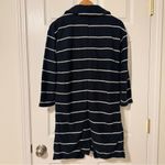 Marine layer  Birdseye Stripe Long-Line Cardigan Coat Size XS Sweater Comfy Black Photo 6