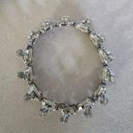 Boutique Silver Rhinestone Snakes with Pearls Stretch Bracelet Photo 2
