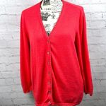 Caslon  womens X-Large sweater Cardigan Button up V-neck Coral crochet detail Photo 0