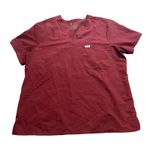 FIGS  Women's Catarina One-Pocket Scrub Top Burgundy Red Size XL Medical Health Photo 0