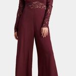 Lovers + Friends women’s Justine merlot long sleeve lace jumpsuit XS extra small Photo 0