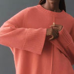 Maeve Cashmere Chandler Sweater Women Small Pink Oversized Bell Sleeve Crewneck Photo 0