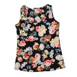 🪩4/$20!! Black Floral Sleeveless Blouse XL (No Brand) Photo 0