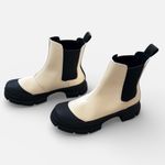 Blondo  White and Black Waterproof “Helga” Chelsea Boots Women's Size 7M New Photo 2
