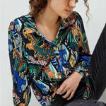 Anthropologie Maeve Masha Volnova Carmiel Buttondown Top Sz 2 Photo 0
