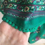 Miami  Ruffle Floral Romper Sleeveless Green Medium Spaghetti Straps Francesca's Photo 6