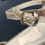 Rialto  WO SIZE 9.5 BROWN SNAKESKIN-ANKLE STRAP 4” THICK  HEEL OPEN TOE SHOE Photo 10