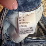 American Eagle  Women's High Rise Distressed MOM Blue Denim Jean Shorts Photo 3