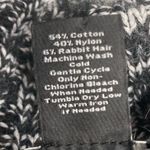 Ann Taylor  Women’s Large Black & White Short Sleeve Long Shrug Cardigan Sweater Photo 5