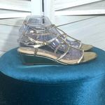 Nina NY Golden Rhinestones Strappy Wedge Sandals Size 9 Photo 1
