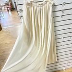 Majorelle Sleeveless Tie Shoulder Pleated Maxi Slip Dress Cream Women's Size M Photo 1
