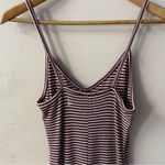 Forever 21 Ribbed Dark Red & Cream Striped Midi Dress Size S NWT Photo 8