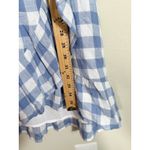 Rails  Brigitte Dress Womens Small Gingham Check Linen Blend Periwinkle Blue‎ Photo 7