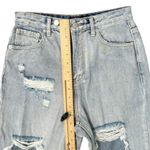 American Eagle White Fox Light Wash High Rise Distressed Denim Straight Mom Jeans Size S 26" Photo 3