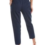 Area Stars NWT Women’s Navy Blue Ali Cropped Drawstring Cut Hem Pants Large Photo 1