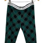 Victoria's Secret  Plaid Green Gold Black Pajama Thermal Leggings Pants Medium Photo 2