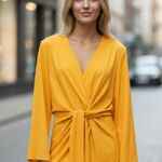 ZARA NWOT Yellow Knotted Jacquard Dress Size S Ref 4886/452 Photo 0