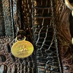 Brahmin Brown Crocodile-Embossed Satchel Photo 1