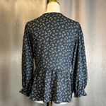 Madewell Puff-Sleeve Peplum Wrap Top in Spring Fling sizeM Photo 10