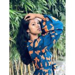 DIARRABLU NWOT Gyraf Blue Satin Marieme True Wrap Long Sleeve Maxi Dress Small Photo 5