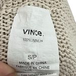Vince Linen Knit Sweater Women’s Size Small Beige Long Sleeve Lightweight Top Photo 7