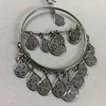 Silver Hoop charm jingle belly dance earrings Photo 2
