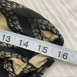 Living Doll Shirt Women's Size Medium Sheer blouse Black & Tan Photo 4