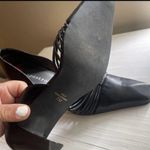 Apostrophe vintage leather upper pointed - toe pumps heels 7 U.S  black Photo 5