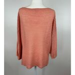 Eileen Fisher Womens Organic Linen Knit Pullover Sweater in Peach Sz M FLAWS Photo 1