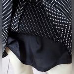 Ann Taylor Cotton Knit Short Straight Lined Skirt Button BLK/WH Side Zip SASSY Photo 9