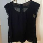 American Eagle  outfitters black short sleeve business casual top Photo 3