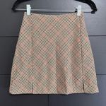 Brandy Melville  JOHN GALT Beige Plaid Mini Skirt Women’s One Size EUC Photo 0