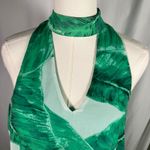 Vestique Green Palm Leaf Halter M Sleeveless Tropical Dress Vacation Beach Photo 2