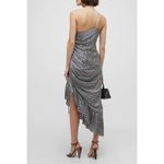 Cinq à Sept Cinq Sept Christel Silk Side Ruched Ruffled Midi Dress Size XS/0 Photo 3