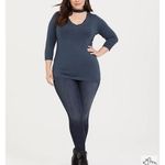 Torrid deep teal choker V neck sweater 5X Photo 1