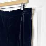 Lands' End Black Velvet Midi Skirt Classic Chic Party Career Elegant Size 12 Photo 6