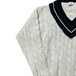 Gap Vintage  Sweater Cable Knit Tennis Lacrosse 90s Old Money Preppy Size M Photo 2