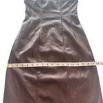 Lovers + Friends X Rachel Ana Brown Faux Leather Maxi Dress Small Strapless S Photo 13