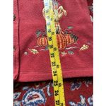 Croft and Barrow Sports Womens Sweater Medium Orange Cardigan Scarecrow Pumpkin Photo 6