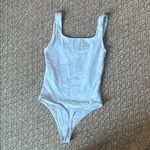 Babaton  Aritzia Light Blue Square-neck Body Contour Bodysuit 
Size XS Photo 6