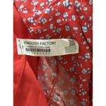 English Factory NWT  Midi Dress Womens 3XL Plus Red Floral Tiered Puff Sleeve Photo 2
