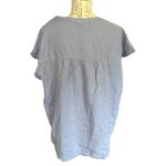 Splendid  Blue Linen Blend V Neck Shirt Size XX-Large Photo 1