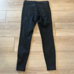 Vineyard Vines  Black Coated Denim Zipper Skinny Jeans Size 2 Photo 5