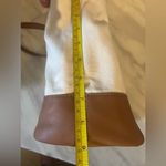 Tommy Hilfiger Purse Large Canvas Tote Shoulder Bag Vegan Leather Double Strap Photo 7